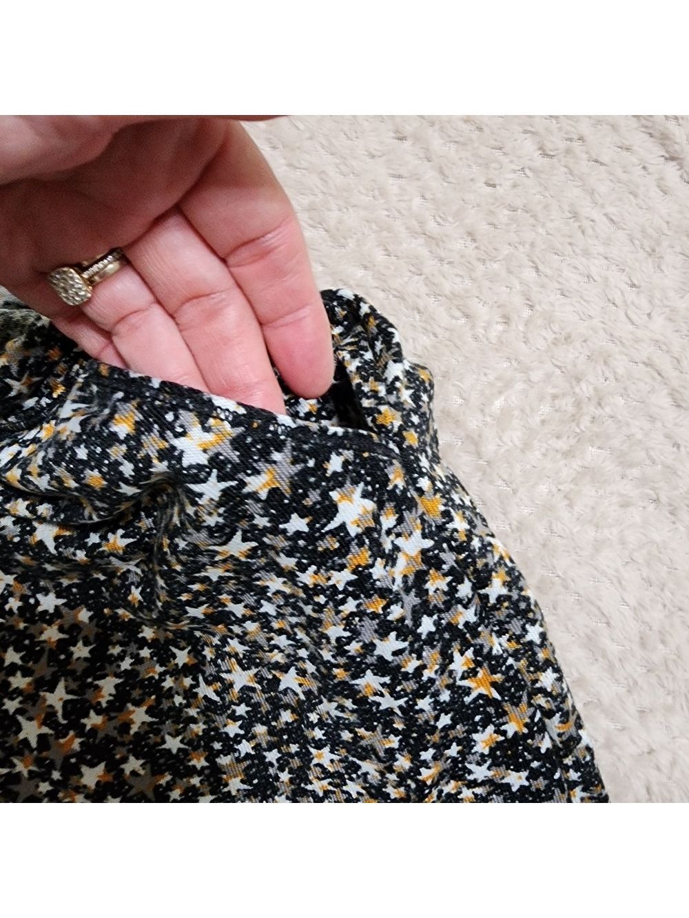Stylish Black Top with Gold Trim - Picture 5 of 7